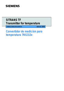 SITRANS TF Transmitter for temperature Convertidor de medición