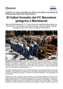 El futbol formatiu del FC Barcelona pelegrina a Montserrat
