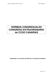 Normas congresuales Congreso extraordinario de CCOO Canarias