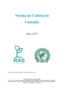 SAN-S-5-3S RAS RA Norma de Cadena de Custodia