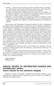 ANNUAL REVIEW OF INFORMATION SCIENCE AND