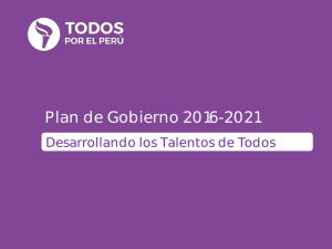 Plan de Gobierno 2016-2021