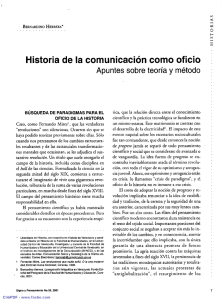 Historia de la comunicación como oficio: Apuntes sobre teoría y
