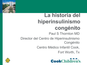 Hipoglucemia - Congenital Hyperinsulinism International