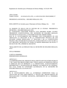 Reglamento de Alcoholes para el Municipio de Dolores Hidalgo. 16