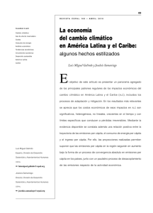 La economía del cambio climático en América Latina y el