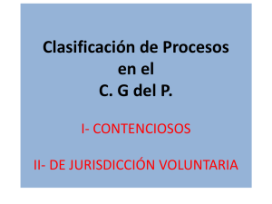 Clasificación de Procesos en el C. G del P. I