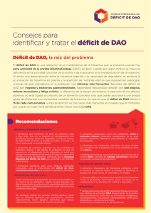 Consejos para identificar y tratar el déficit de DAO Consejos para