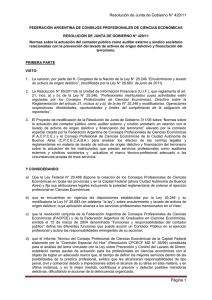 Resolución de Junta de Gobierno N° 420/11