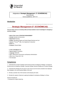 Strategic Management (F. ECONÓMICAS)