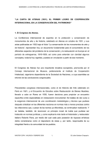 Carta de Atenas de 1931 - RiuNet repositorio UPV