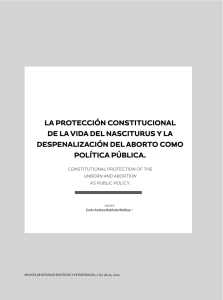 la protección constitucional de la vida del nasciturus y la
