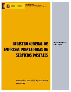 Registro general de empresas prestadoras de servicios postales