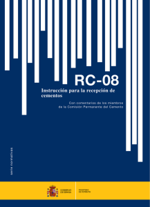 Instrucción para la recepción de cementos RC-08