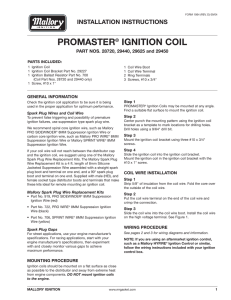 Mallory 29440 Ignition Coil Installation Instructions