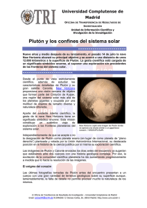 primeras imágenes de Plutón - Universidad Complutense de Madrid