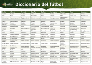 Diccionario del fútbol - Virtual Spanish Classroom