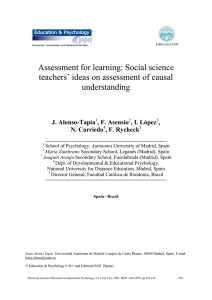 Assessment for learning: Social science teachers` ideas on