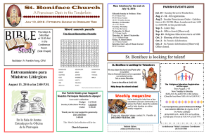 St. Boniface Church St. Boniface is looking for talent!