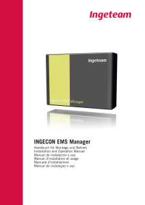 Manual de instalación INGECON EMS Manager