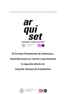 El Col·legi d`Arquitectes de Catalunya y Arquinfad ponen en marcha