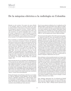 De la máquina eléctrica a la radiología en Colombia