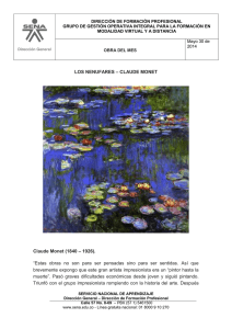 LOS NENUFARES – CLAUDE MONET Claude Monet