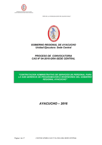 CAS Nº 004 - Gobierno Regional de Ayacucho