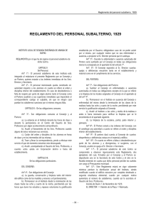 reglamento del personal subalterno, 1929