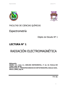radiación electromagnética - Facultad de Ciencias Químicas