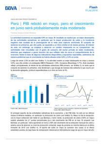 Perú | PIB rebotó en mayo, pero el crecimiento en junio será
