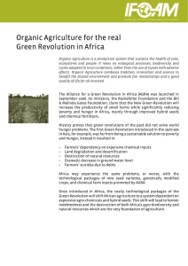 Organic Agriculture for the real Green Revolution in Africa