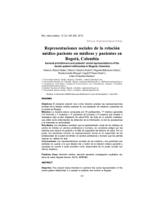 Representaciones sociales de la relación médico paciente en