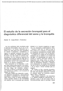 El estudio de la secreción bronquial para el diagnóstico diferencial