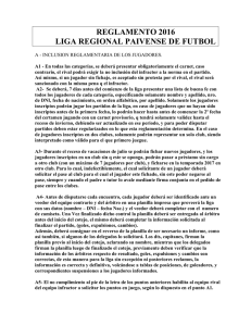 Reglamento de la LRPF - Liga Regional Paivense de Fútbol