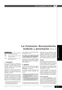 IV Las Existencias - Actualidad Empresarial