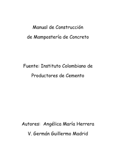 Manual de Construcción de Mampostería de Concreto Fuente