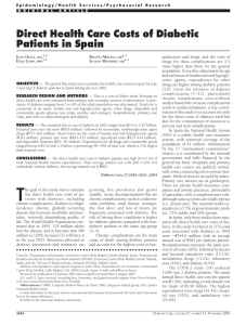Direct Health Care Costs of Diabetic Patients in Spain