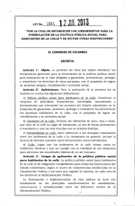 Ley 1641 de 2013 - Presidencia de la República de Colombia