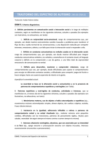 TRASTORNO DEL ESPECTRO DE AUTISMO. 299.00 (F84.0)