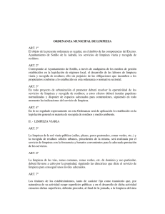 Ordenanza municipal de limpieza - Ayuntamiento de Sotillo de la