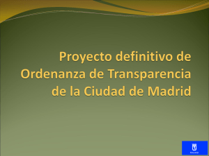 Proyecto definitivo de Ordenanza de Transparencia de la Ciudad de