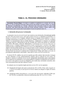 TEMA 6.- EL PROCESO ORDINARIO