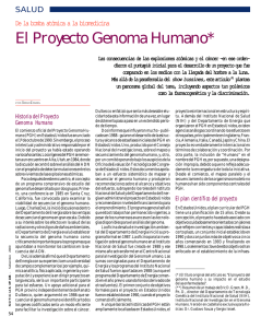 El Proyecto Genoma Humano*