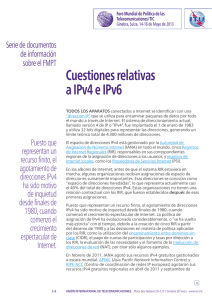 Cuestiones relativas a IPv4 e IPv6