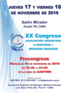 XX Congreso XX Congreso - Asociación Argentina de Biología y