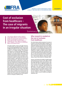Cost of exclusion from healthcare