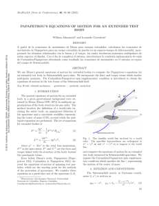 papapetrou`s equations of motion for an extended test body