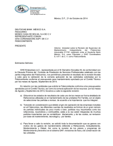 México, DF, 21 de Octubre de 2014 DEUTSCHE BANK MÉXICO SA