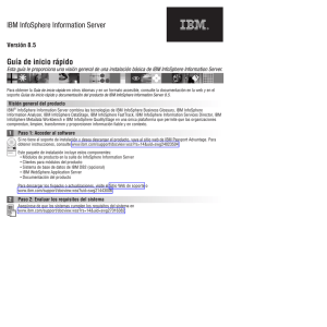 IBM InfoSphere Information Server Guía de inicio rápido